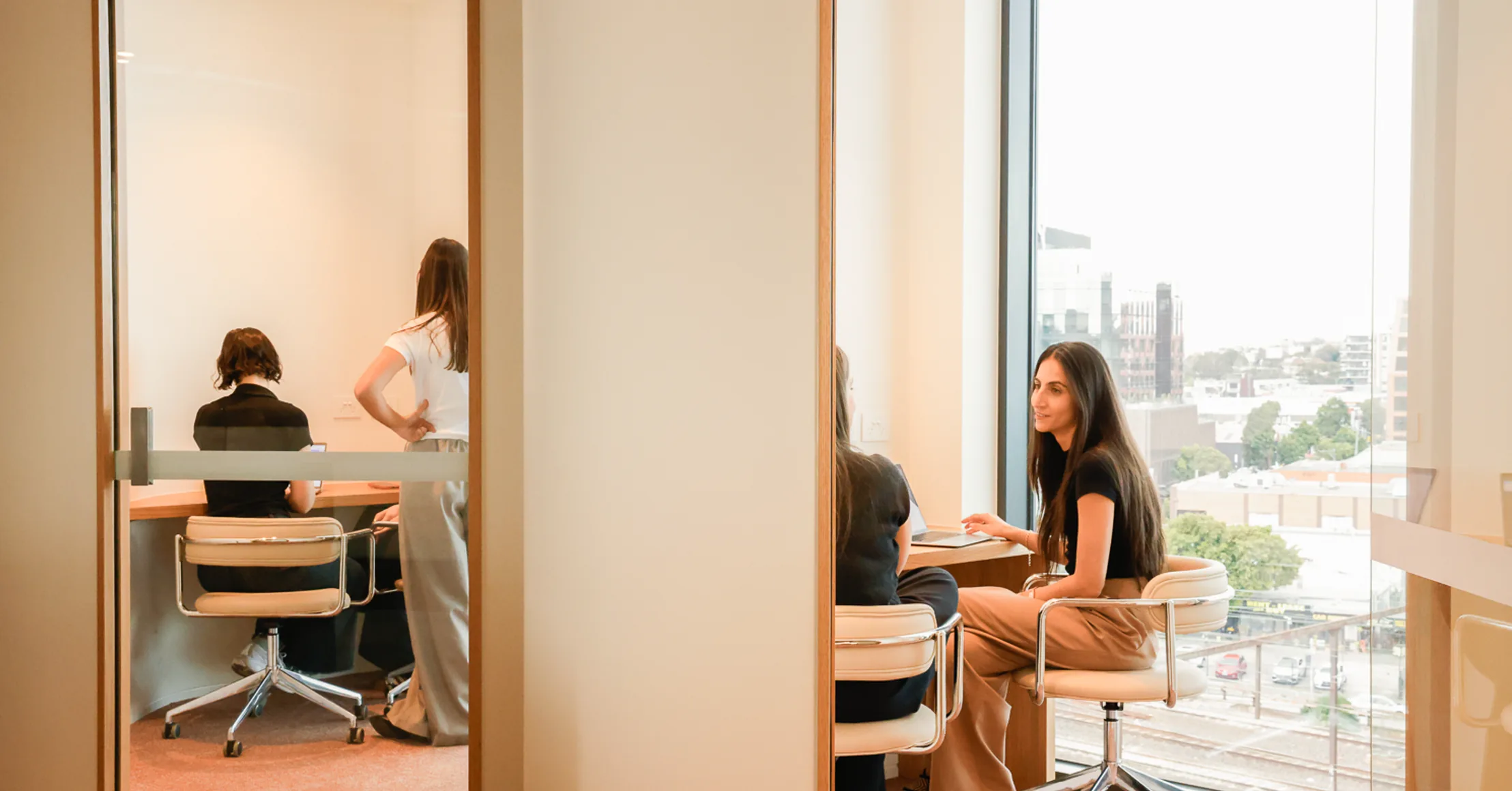 Customr team in a meeting room